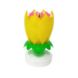 Romantic Musical Candle Lotus Flower Candle Happy Birthday Art Candle Lights For Diy Cake Decoration Kids Gift Wedding Party