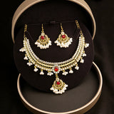 Luxury Retro Crystal Bridal Jewelry Sets for Women Ethnic Indian Gold Plated Wedding Necklace Earrings Sets Valentine's Day Gift